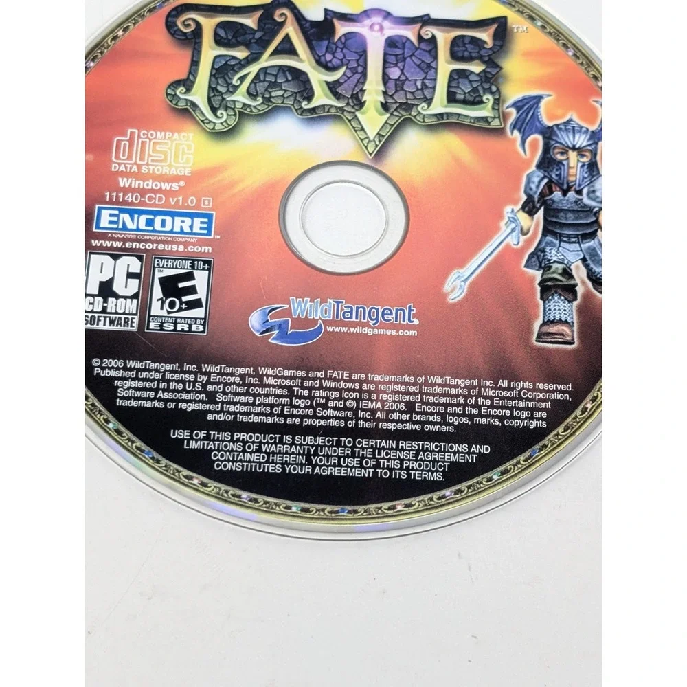 Fate PC CD-Rom 2006 Windows Action Role Playing‎ RPG Game CD-ROM Disc Only VTG